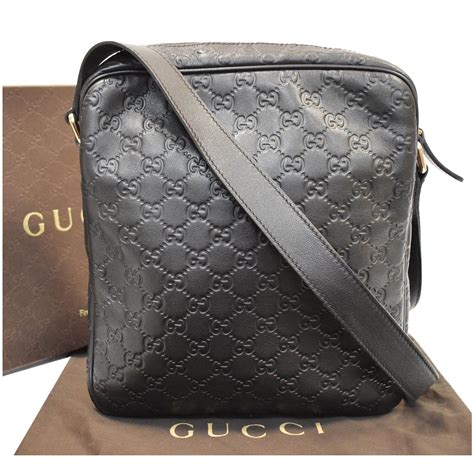 gucci black messenger bag women& 39|guccissima Messenger bag.